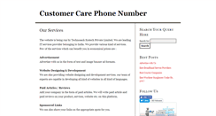 Desktop Screenshot of customercarephonenumber.in
