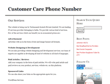 Tablet Screenshot of customercarephonenumber.in
